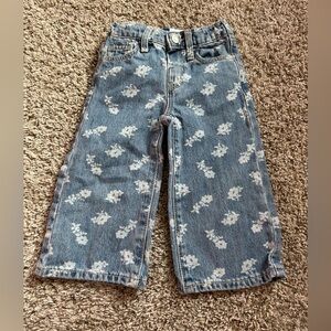 Old Navy Wide Leg Floral Jeans